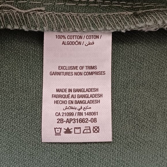 Ardene Green Cotton Twill Shirt Jacket - Picture 8 of 16